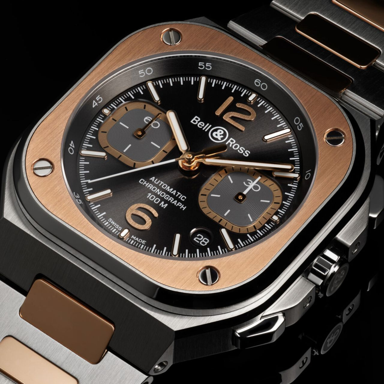 Bell & Ross BR-05 クロノ グレー スティール & ゴールド BR05C-RTH-STPG/SSG