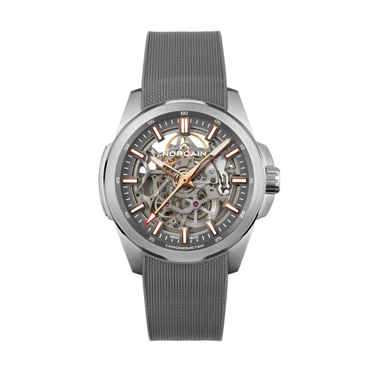 NORQAIN インディペンデンス スケルトン 42mm グレー N3000SLA/G303/322GR.20S
