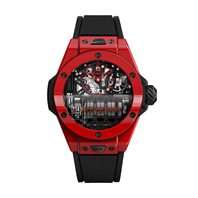 HUBLOT ビッグ・バン MP-11 14デイ パワーリザーブ レッドセラミック 911.CF.0113.RX