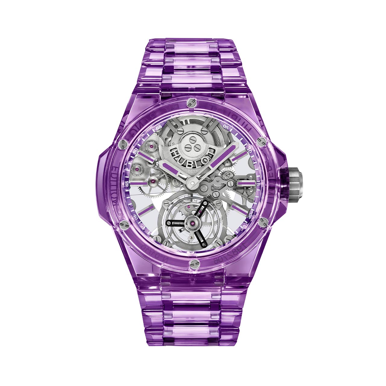 HUBLOT ビッグ・バン インテグレーテッド トゥールビヨン フルパープルサファイア 455.JM.0120.JM