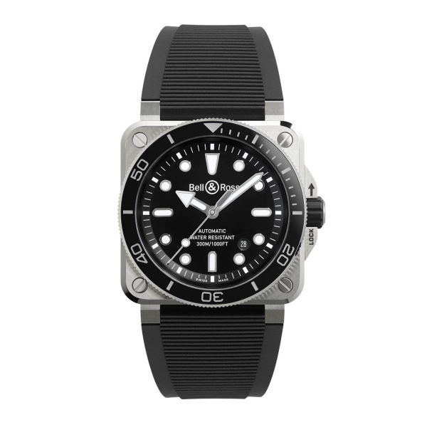 Bell & Ross BR 03 ダイバー ブラック スチール BR03A-D-BL-ST/SRB