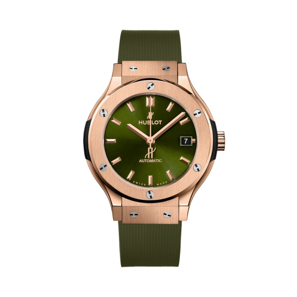 HUBLOT クラシック・フュージョン キングゴールド グリーン 38mm 565.OX.8980.RX