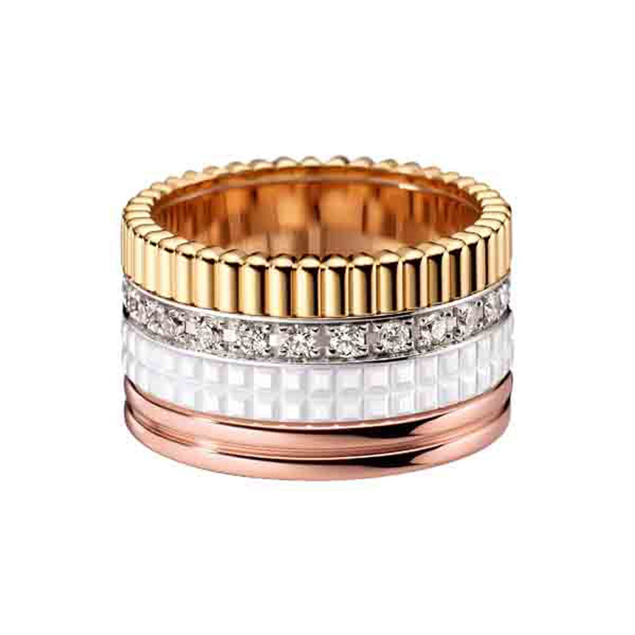 キャトル ホワイト リング JRG01599｜BOUCHERON - ブシュロン｜ジュエリー｜神戸三宮 正規時計宝飾店カミネ｜神戸三宮 正規 時計宝飾店カミネ