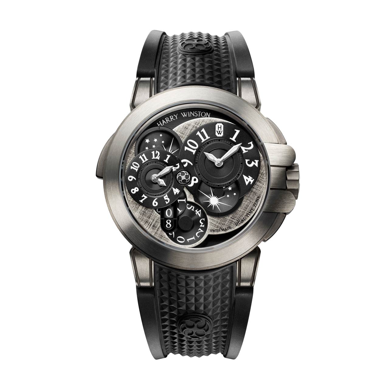 HARRY WINSTON オーシャン デュアルタイム モノクローム OCEATZ44ZZ008