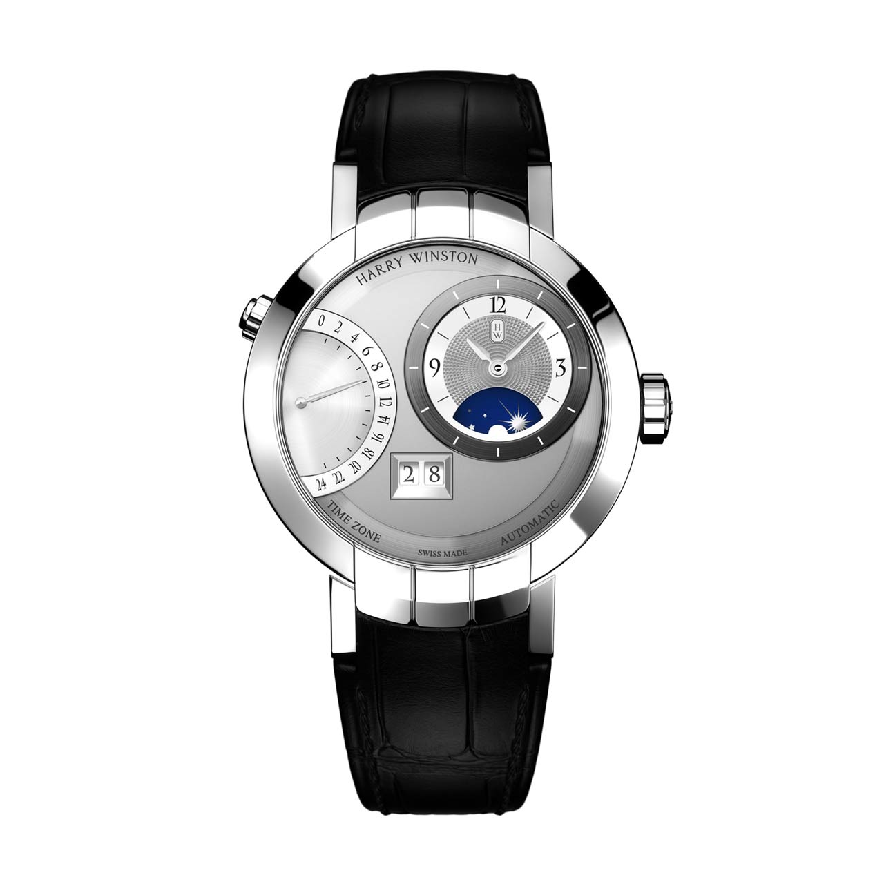 HARRY WINSTON プルミエール エキセンター タイムゾーン・オートマティック PRNATZ41WW002