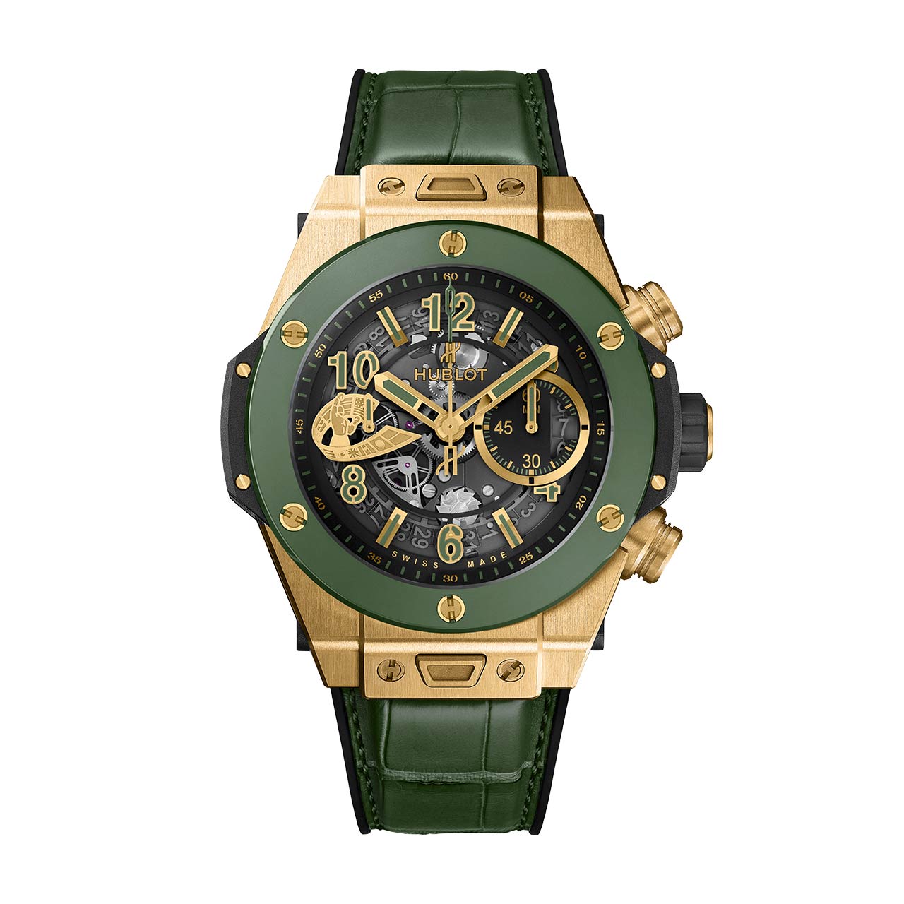 HUBLOT ビッグ・バン ウニコ WBCイエローゴールド グリーンセラミック ※完売 411.VG.1189.JR.WBC19