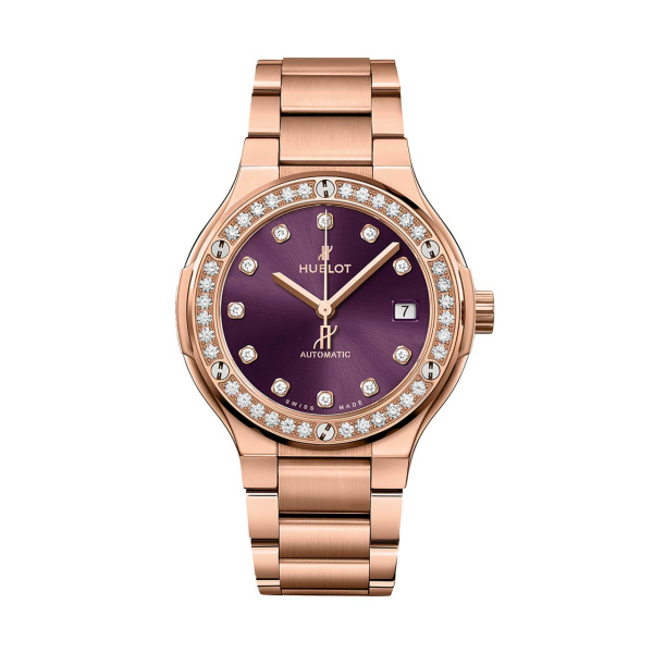 クラシック・フュージョン インテグレーテッド ブレスレット キングゴールド パープル ダイヤモンド BY HUBLOT クラシック・フュージョン インテグレーテッド ブレスレット キングゴールド パープル ダイヤモンド ウブロ