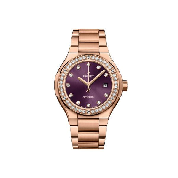 クラシック・フュージョン インテグレーテッド ブレスレット キングゴールド パープル ダイヤモンド BY HUBLOT クラシック・フュージョン インテグレーテッド ブレスレット キングゴールド パープル ダイヤモンド ウブロ