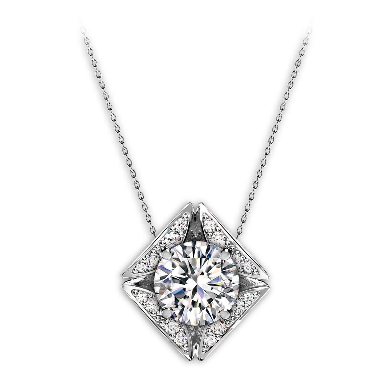 FOREVERMARK フォーエバーマーク エターナル コレクション™ ソリティア パヴェ ペンダント 