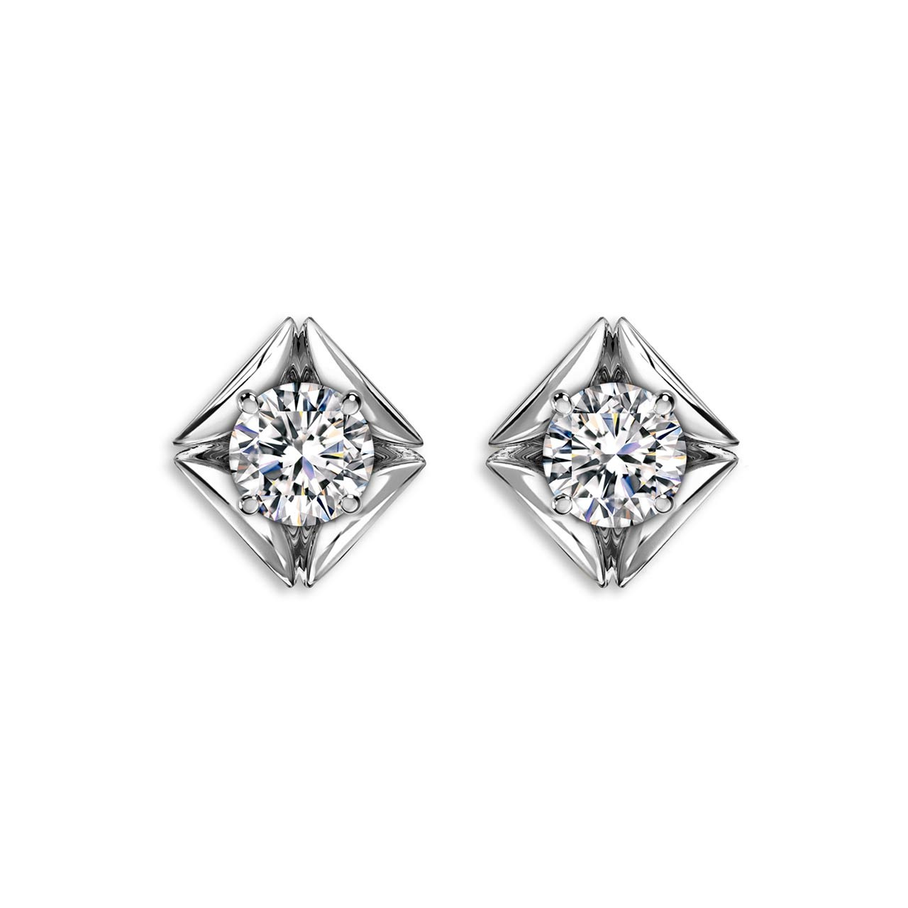 FOREVERMARK フォーエバーマーク エターナル コレクション™ソリティア プレーン イヤリング 