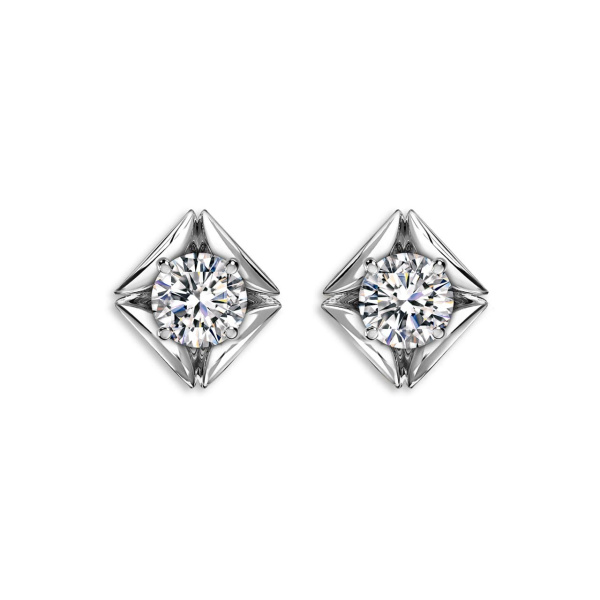 FOREVERMARK フォーエバーマーク エターナル コレクション™ソリティア プレーン イヤリング 