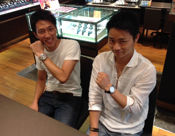 S様（左）ブライトリング クロノマット44 T様（右）IWC ポートフィノ